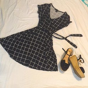 White and navy blue rebel sugar dress size large